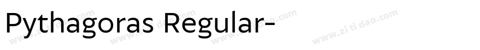 Pythagoras Regular字体转换
